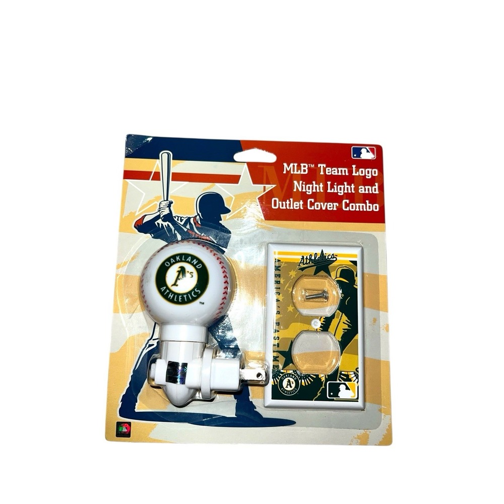 OAKLAND ATHLETICS MLB Team Logo Night light and outlet Cover Combo‎ New